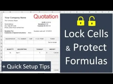 كيفية قفل الخلايا في Excel لحماية الصيغ الخاصة بك      How to Lock Cells in Excel to Protect your Fo